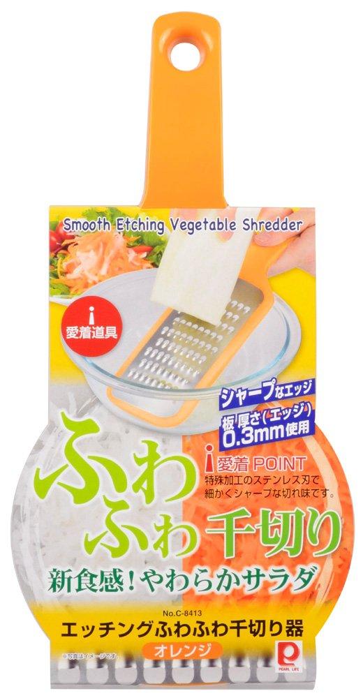 Pearl Metal Attached Tools Etched Smooth Julienne Slicer, Orange, C-8413 оранжевый