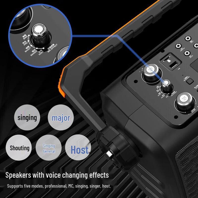Beide Portable Outdoor Subwoofer Speaker with Wireless Microphones (CN version)