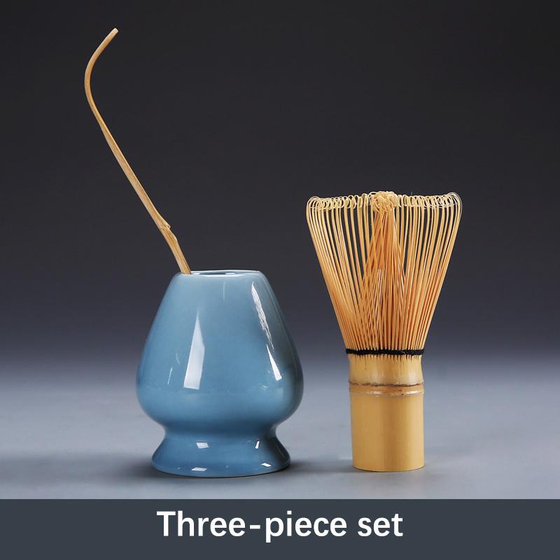 3PCS Japanese Matcha Tea Set Whisk Stand Tea Ceremony Matcha Bowl Grinder Brushes Tea Tools Holder Tea-making Tea Accessories