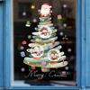 2025 Christmas Window Stickers Santa Claus Xmas Tree Cartoon Glass Decal Merry Christmas New Year Holiday Decorations for Home