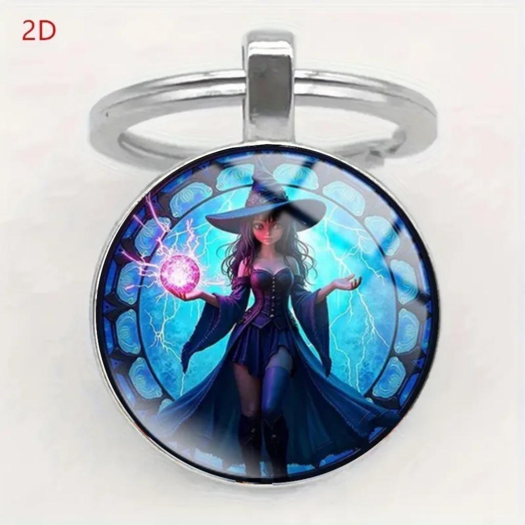 Colgante Llavero de Aleación de Moda Redondo Metal Llavero