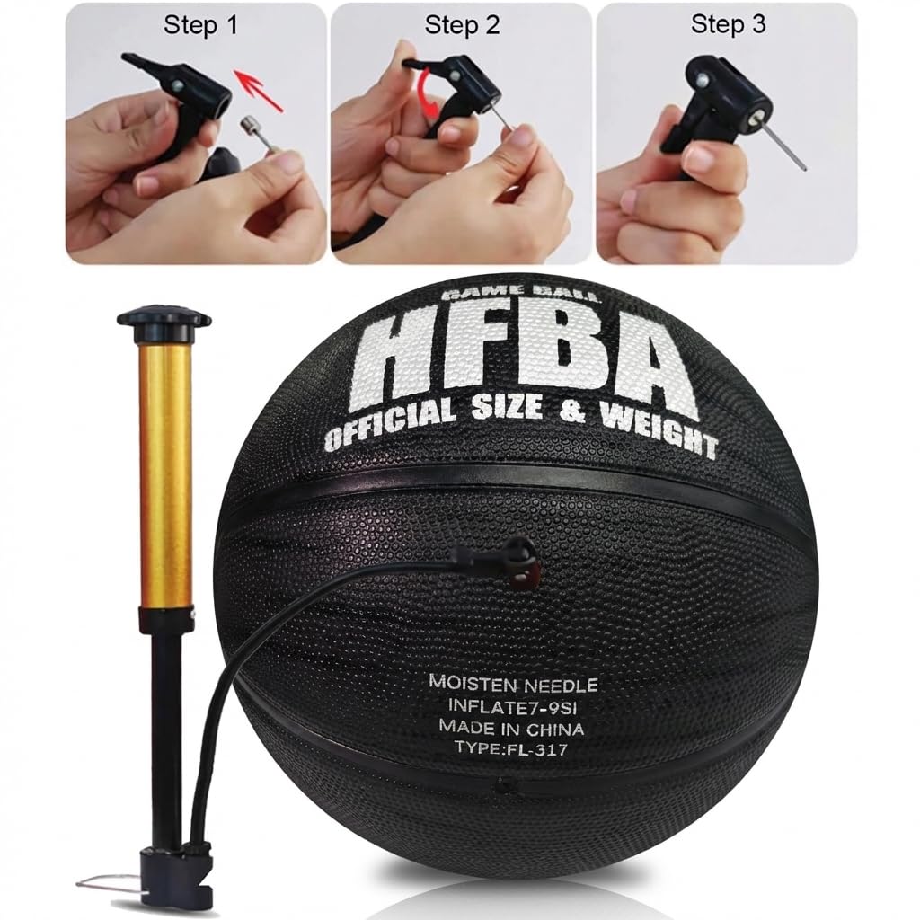 Fantecia Basketball, Size 7, Professional Competition Rubber Basketball, High Bounce Training Ball