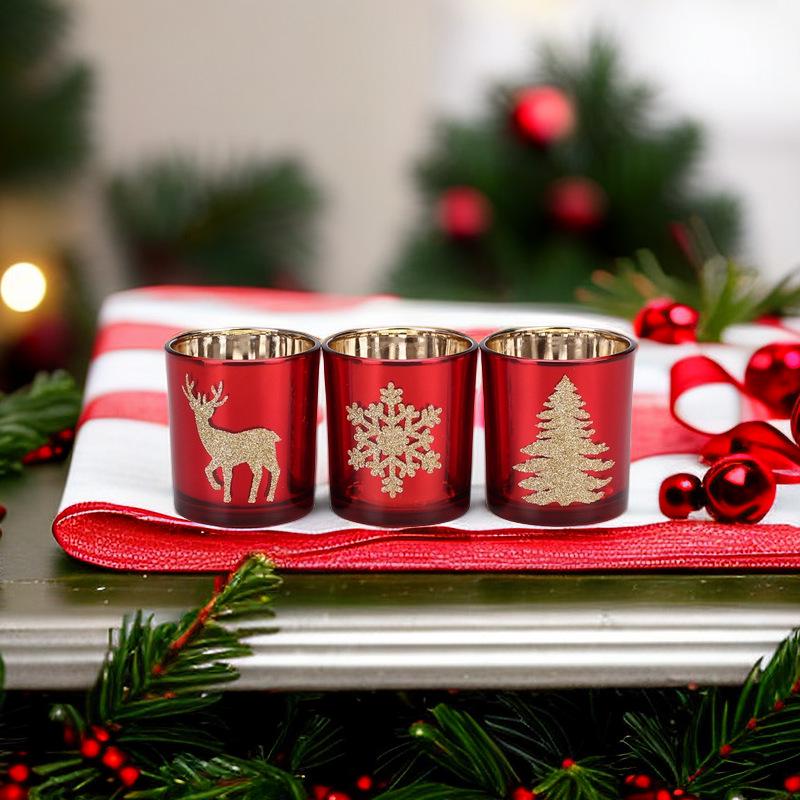 Classic European Glass Candlestick Candle Holder for Christmas & Weddings