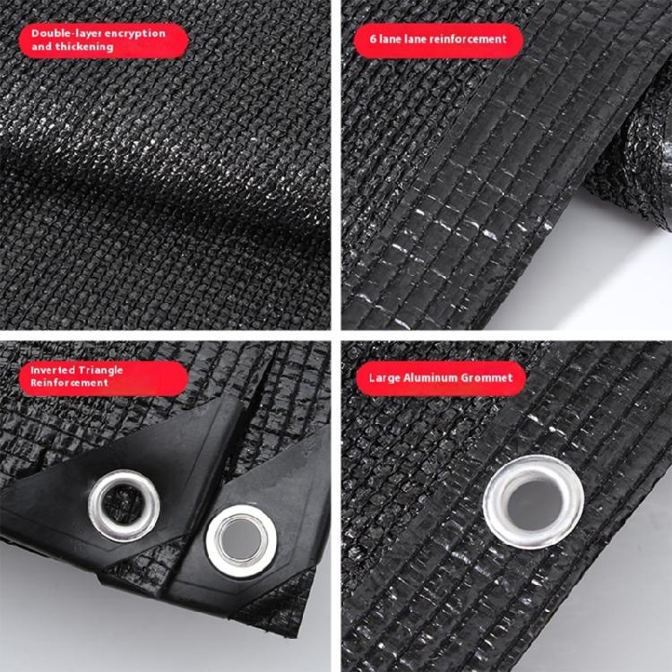 Thick Black Shade Cloth Reinforced Corner Shade Cloth Sun Blockage 2x6 Meters Sunshade For Plant Shelter Needs