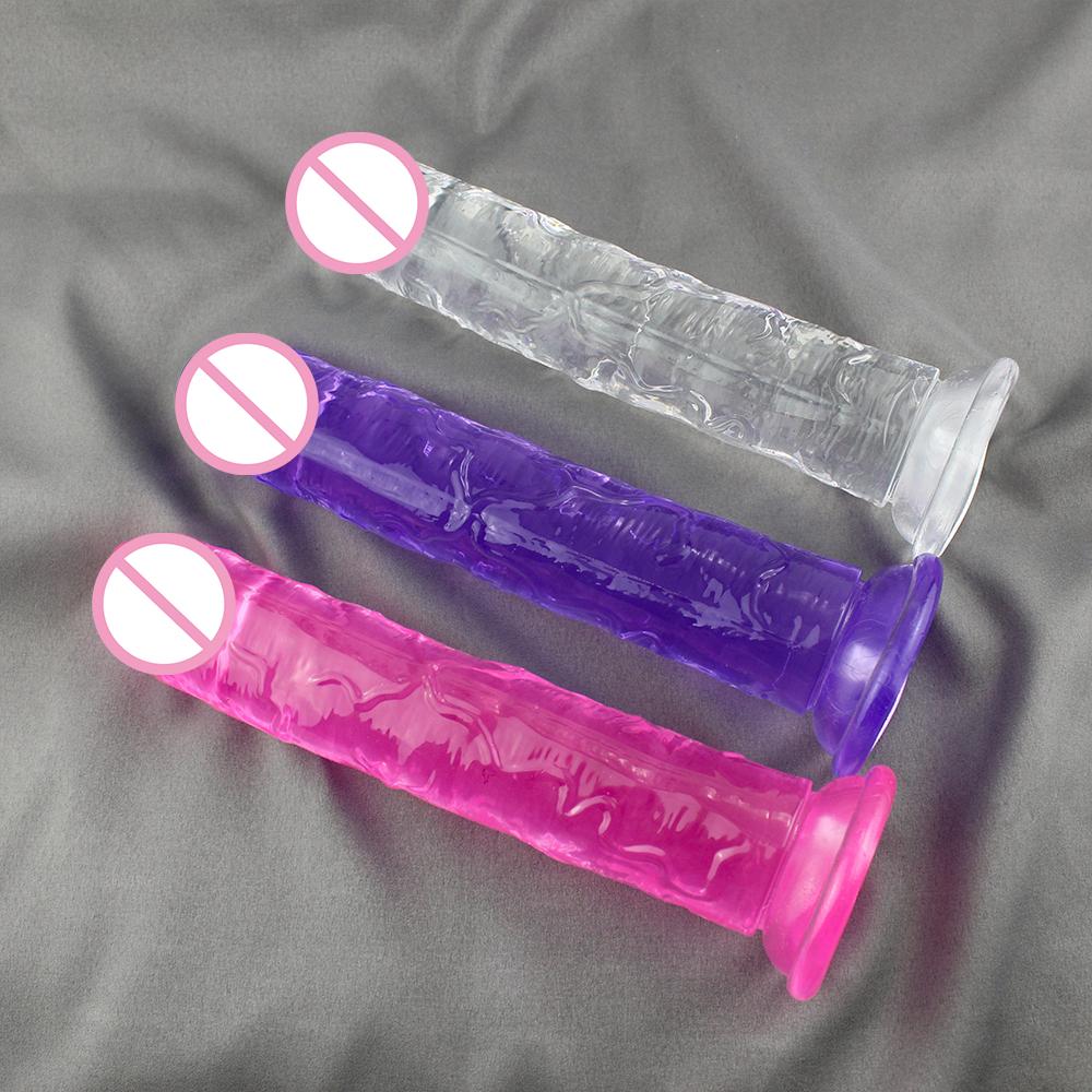 Strong Suction Cup Jelly G-spot Dildo Huge Lifelike Penis Dick Anal Female Sexy Products Sex Toys