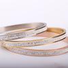 New Ladies' Bracelet Simple Fashion Two Rows Inlaid Zircon Titanium Steel Bracelet