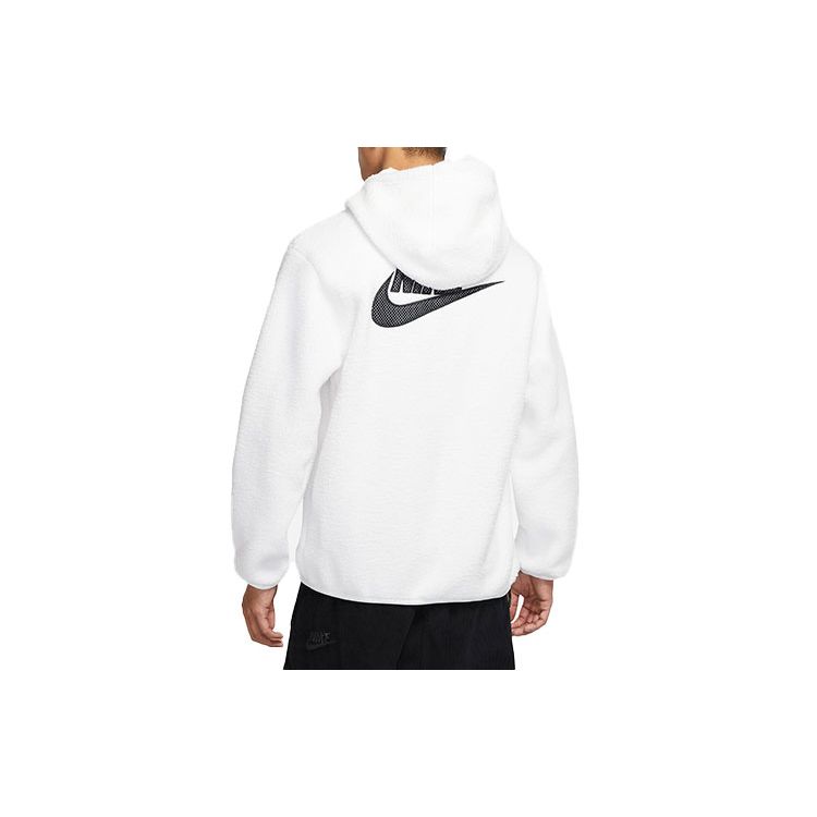 Nike Sportswear Sport Essentials+ Casual Breathable Fleece Hoodie Men Tops White DD5014-100
