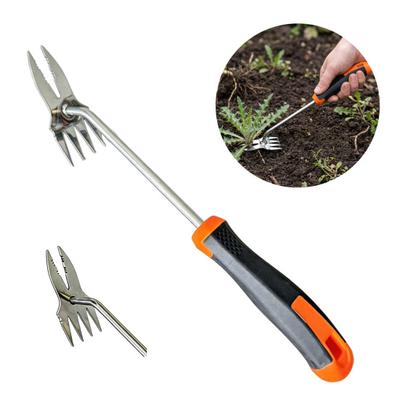 2-in-1 Weed Puller Heavy Duty Stainless Steel Hand Weeder Weeding