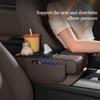 Multi-Functional Car Armrest Box Pad Height Increasing Pad Center Armrest Tissue Box Storage Bag Water Cup Holder
