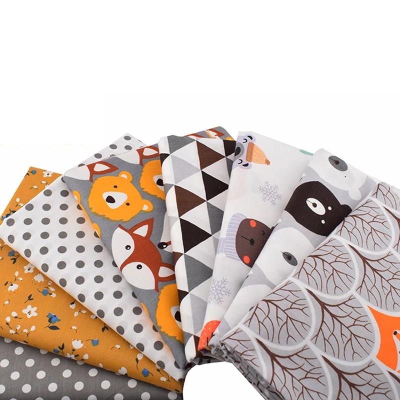 6/7/8 szt. Tkanina patchworkowa 25x25cm Splot skośny DIY Drukowana 40x50cm Tkanina bawełniana Materiał do pikowania i szycia Zestaw