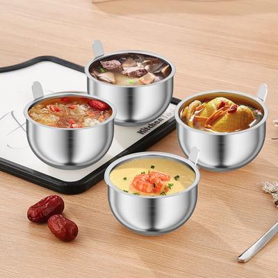 Stainless Steel Steamed Stew Pot Glass Lid Universal Stewing Soup Pot Large Capacity with Egg Steamer Egg Cooker
