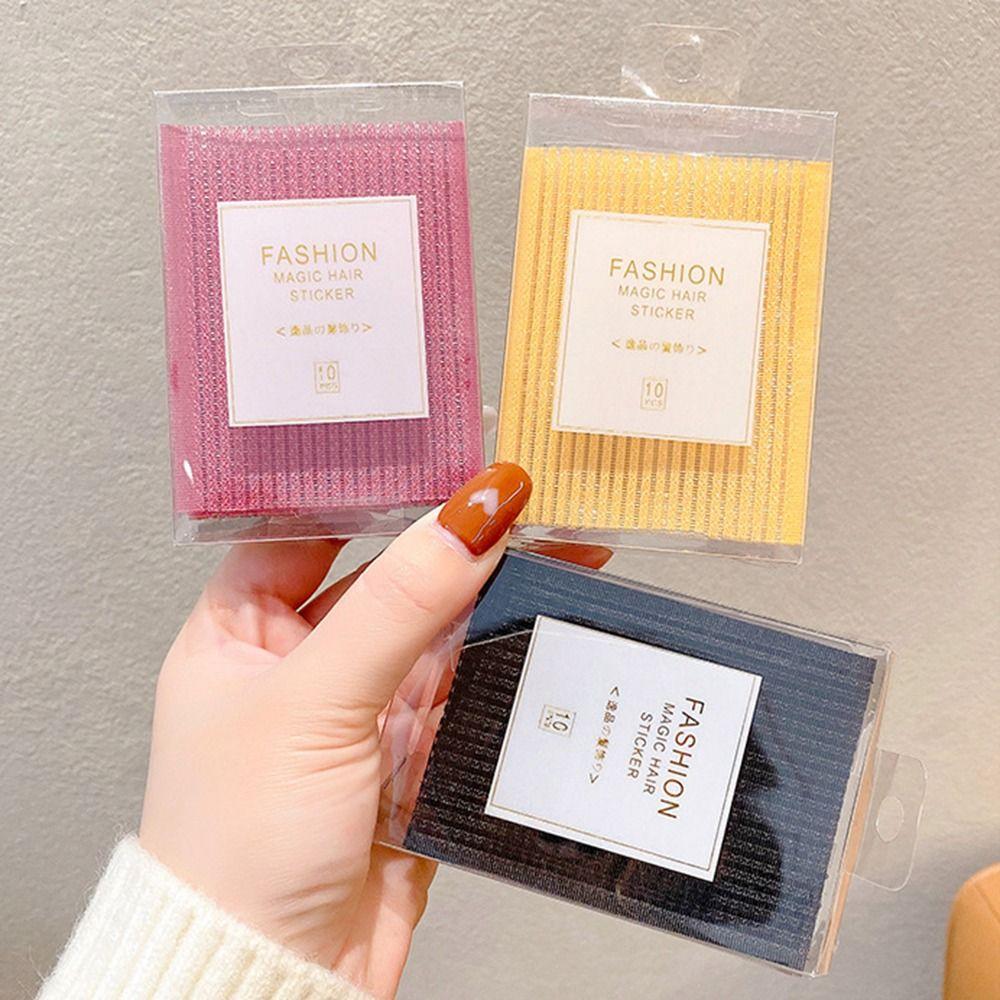 10Pcs/Set Hair Fringe Hair Sticky Pad Nylon Hair Tape Clip New Bangs Puffy Hair Sticker