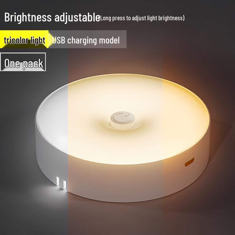 LED Motion Sensor Night Light for Bedroom, Bedside, Wardrobe, and Cabinet - Rechargeable Magnetic Induction Light