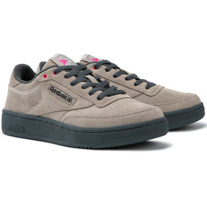 Reebok CLUB C 85 W+ Abrasion Resistant Height Increasing Low Top Skateboard Shoes Unisex Khaki Sneakers 24FRC901U0GK1