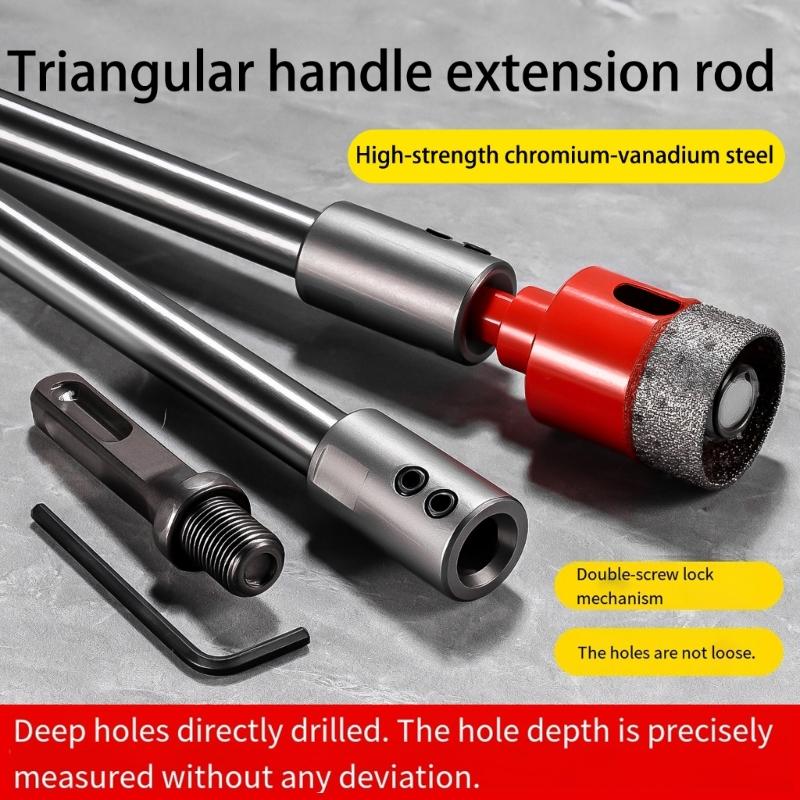 Professional Screw Locking Extension Rod Triangular Hole For Stability Drilling Power Tool Accessories