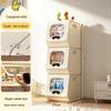 Living Room Large Capacity Plastic Storage Cabinet for Clothes, Snacks, and Toys