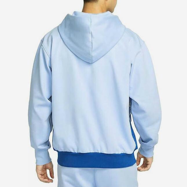 Nike Logo Embroidered Pullover Drawstring Hooded Casual Sweatshirt Men Sweatshirt Blue DQ5819-479