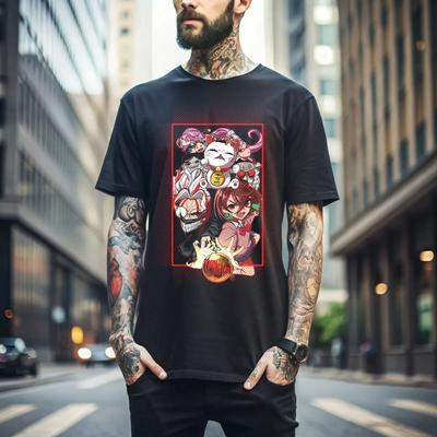 100% Baumwolle TOPS UNISEX T-SHIRTS HERREN DAMEN Dandadan Okarun T-Shirt,Okarun,Momo Ayase,Anime, Japanisch,Niedlich,Grafik-T-Shirt 032
