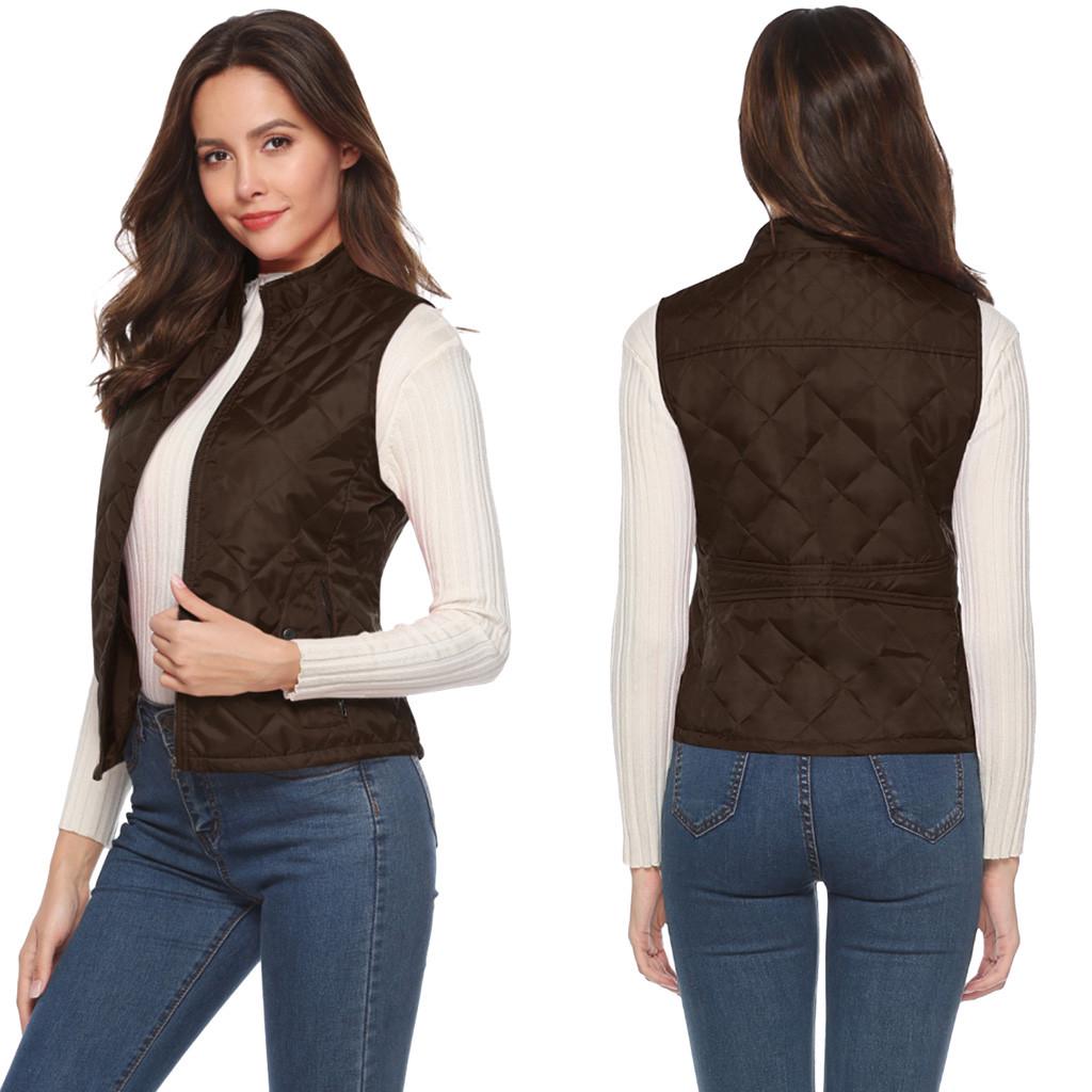 Women Solid Sleeveless Winter Jacke Thick Warm Waistcoat Vest Coat Jacket 2018 Women Solid Sleeveless Winter Jacke Thick Warm Waistcoat Vest Coat Jacket 2018