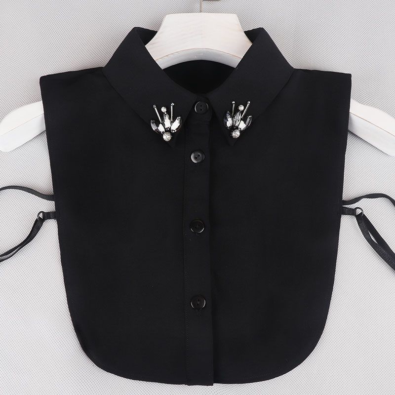 Μόδα Χρώμα Καραμέλας Λευκό Ψεύτικος Γιακάς Πουκάμισο Γυναικείο Ψεύτικος Γιακάς Μισό Πουκάμισο Μπλούζα Ψεύτικος Γιακάς Γυναικείο Πουλόβερ Πουκάμισο Αποσπώμενοι Γιακάδες