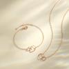 Necklace K18 Pink Gold Double Loop Mobius Pendant Swinging Day Christmas Birthday Anniversary Present Gift Wrapping Included [FANCIME] Women's