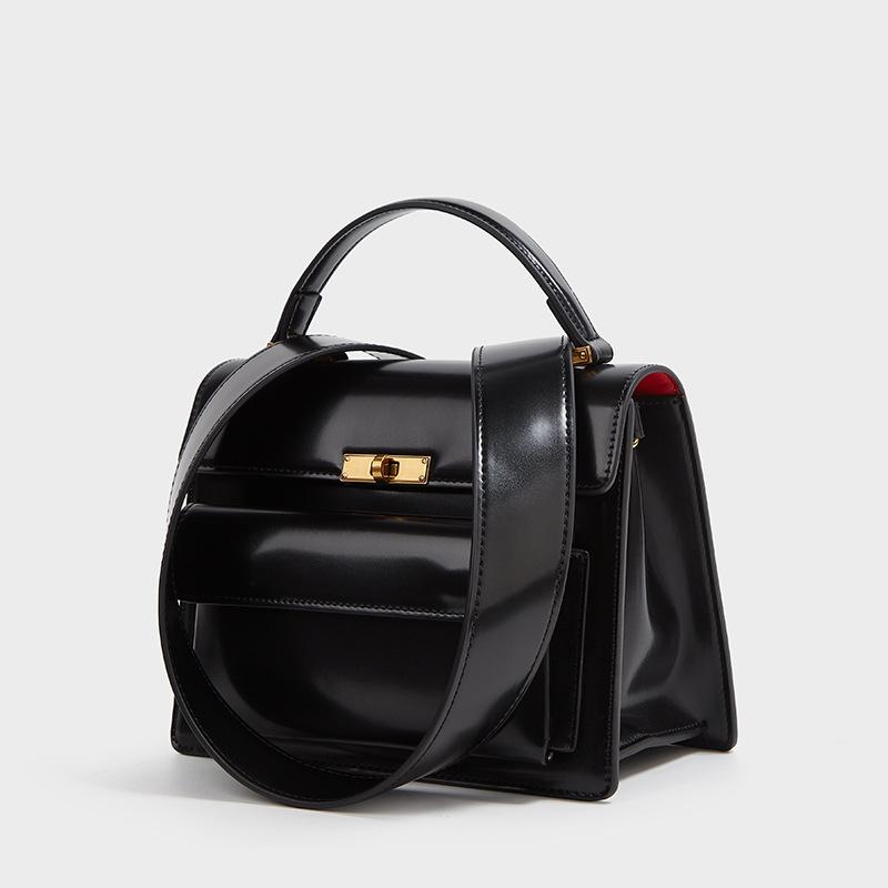 Spring and Summer Simple and Versatile Handbag, Fashionable Wide Shoulder Strap, Single-shoulder Crossbody Small Square Bag