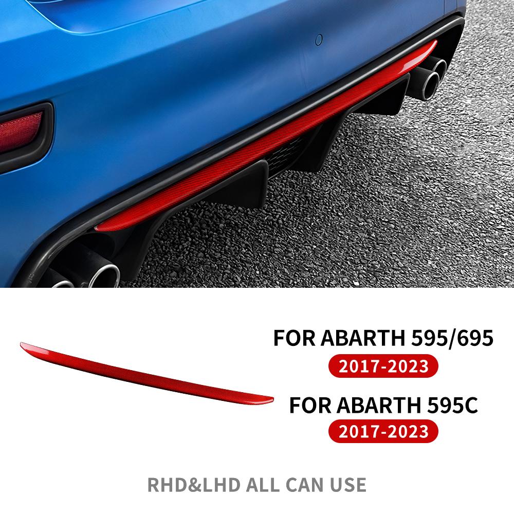 Real Hard Carbon Fiber For Abarth 595 695 595C 2017 2018 2019 2020 2025 2025 2025 Car Rear Bumper Decorarion Sticker Accessories