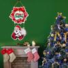 Decorative Christmas Wall Hanging Wooden Art Decoration Item for Home | Office | Living Room | Bedroom (Circle Santa)
