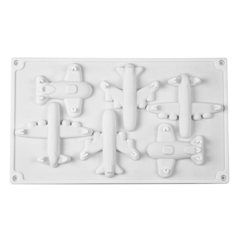 1 Stuk 6 Vliegtuig Mousse Siliconen Bakvorm Chocolade Taart Decoratie Vorm DIY Franse Dessert Bakvorm