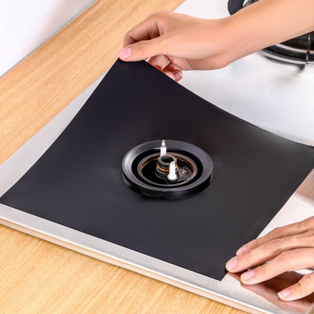 1/2/4PCS Non-Stick Stove Protector Cover Liner Reusable Aluminum Foil Kitchen Cover Protective Foil Kitchen Gadget