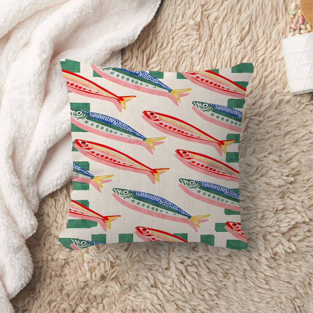 Colorful Sardine Lobster Fish Ocean Animal Pillow Anime Pillow Sofa Bed Head Pillow Cover Cushion Cover X Cm Fashion