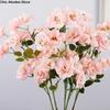 Vase Decor Real Touch Artificial Rose Flower Realistic Artificial Simulation Big Rose Handmade Luxury Fake Flower Dining Table