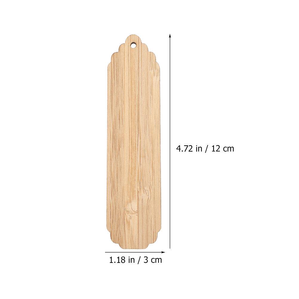 10Sets Blank Wooden Bookmarks Carving Doodle Page Markers DIY Reading Locator for Students Graduates Classmates
