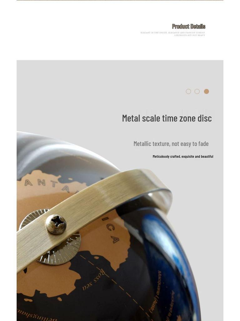 Light Luxury Globe Ornament for Office & Living Room Decor