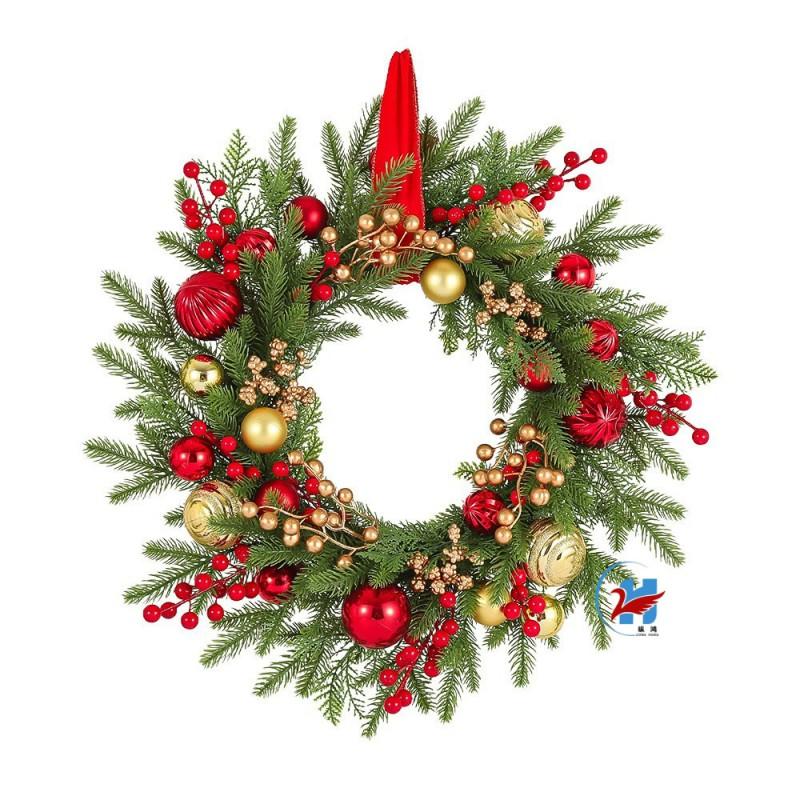Pine Cone Wreath Door Hanging Home Restaurant Hotel Christmas Tree Decor 45CM 50CM North American Style