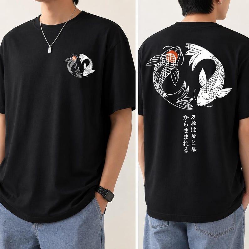 Harajuku Koi Fish Cotton Tshirt Graphic Y2k Streetwear Funny Graphic Men Women Harajuku Retro 90s Streetwear Tee Tops 2026