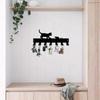 Bohemian Style Metal Cat Key Wall Hook Rack for Keys Hats Office Kitchen Decor