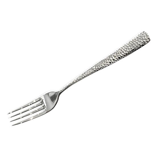 Tavola Occorrente Cibo Occidentale Acciaio Inossidabile Coltello da Bistecca Seghettato Forchetta con Punte Affilate Cucchiaio Curvo Lavabile in Lavastoviglie Texture Martellata