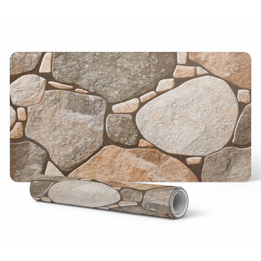 Protective Mat Desk Pad Table Tabletop Stones Mosaic 100X50 Cm