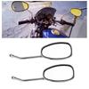 2 pcs Set Motorcycle Black l bar & R Bar Retro Side Rearview Mirror 10mm