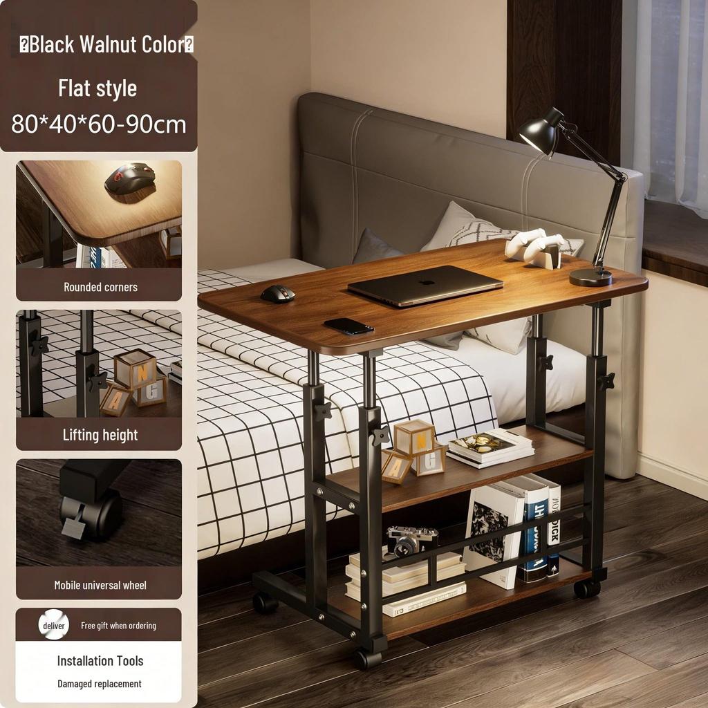 Adjustable Bedside Computer Desk: Compact Lift Table for Bedroom, Dorm, or Study