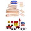 Small Train Track Car Wooden Toy Play House Children Educational Toy Building Block Toy 
