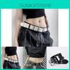 Trendy Retro Star Pattern Double Hole Buckle Womens Stylish Casual Waist Belt