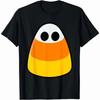 Mens Casual Round Neck T-Shirt Cute Ghost Candy Corn Graphic Print Short Sleeve Tee for Daily W