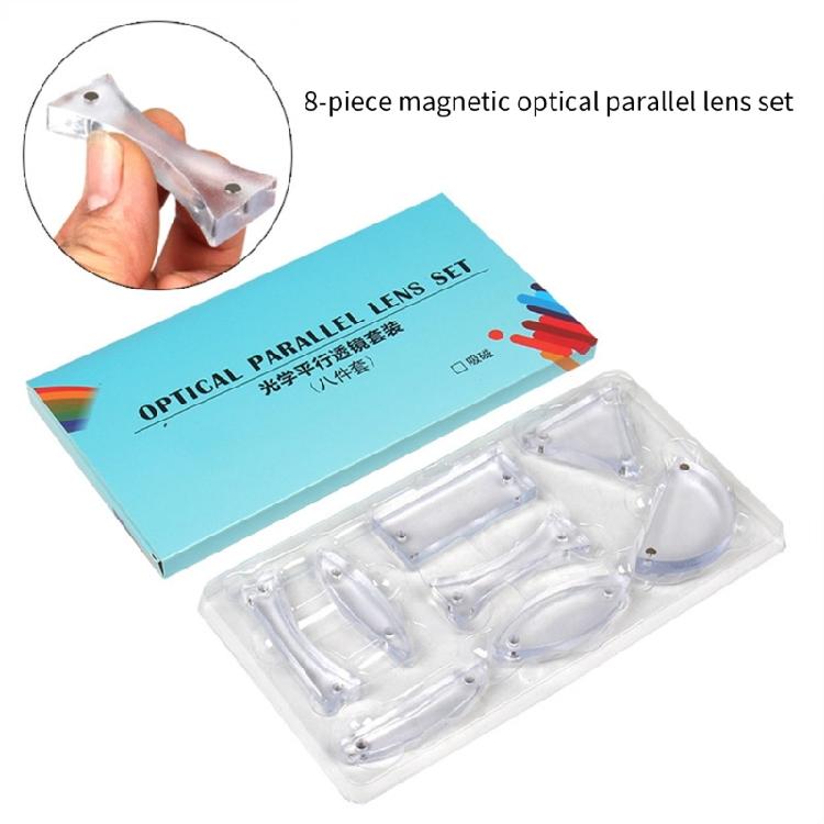 8Pcs Parallel Optics Demonstration Set Magnetic Lenses Lenses Educational Physics Optics Equipment For Teachers Students
