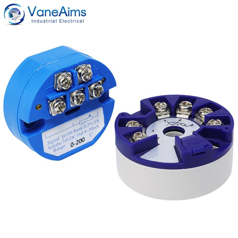 PT100 Type Temperature Transmitter RTD Input 4-20mA Output DC24V Thermal Resistance Temperature Transmitter 0-50 0-100 Degree 2