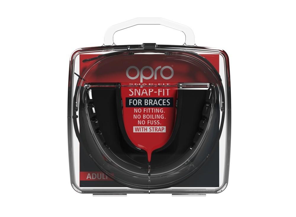 Opro Snap Fit Braces Mouthguard Black (for Braces)