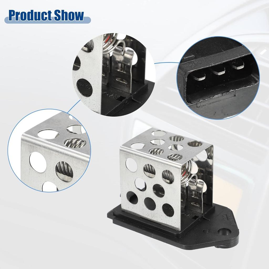 Fan Blower Motor Resistor Heater Replacement Fit for Peugeot 206 307 - Pack of 1 Black Silver Tone