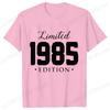 Unisex Unisex Tshirt Limited1985 Edition Graphic Tee Shirt Unisex Birthday Y2k Top Funny Vintage Fashion Unisex Oversized T Shirt Tops