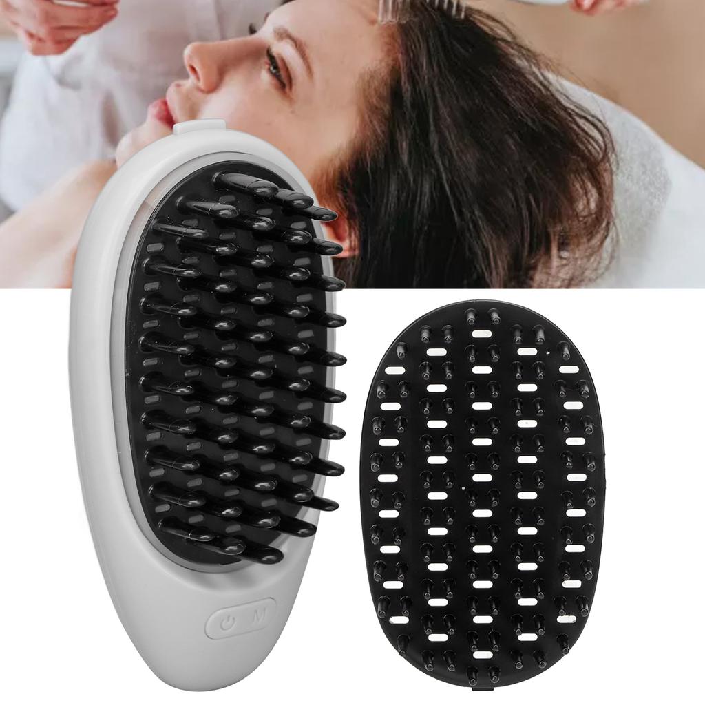 Electric Scalp Hair Scrubber Massager Brush Hair Regrowth Red Blue LED Vibrating Hairbrush Comb